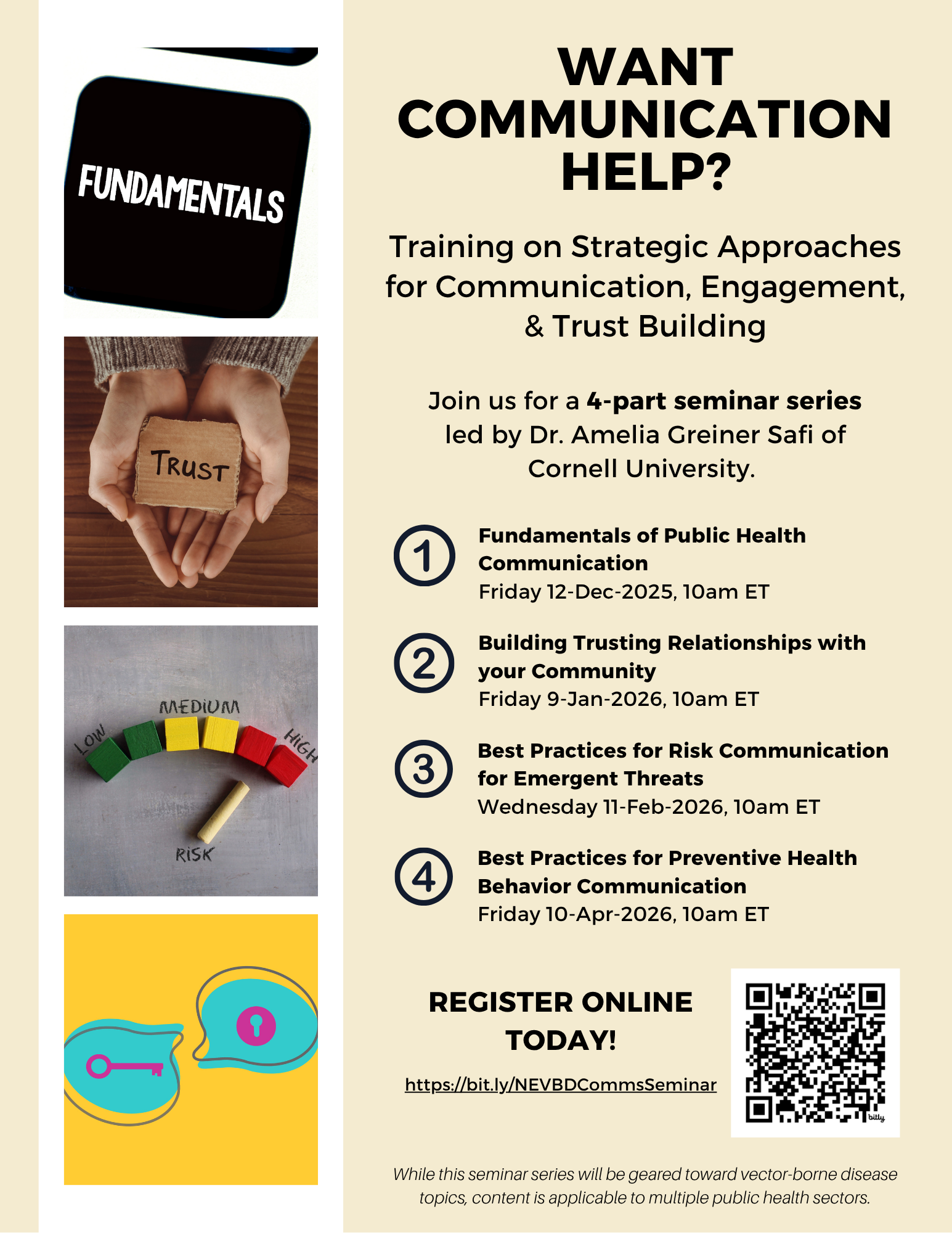 advertisement for seminar series